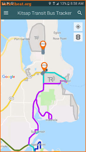 Kitsap Transit Tracker screenshot