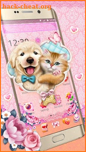 Kitty and Puppy Theme screenshot