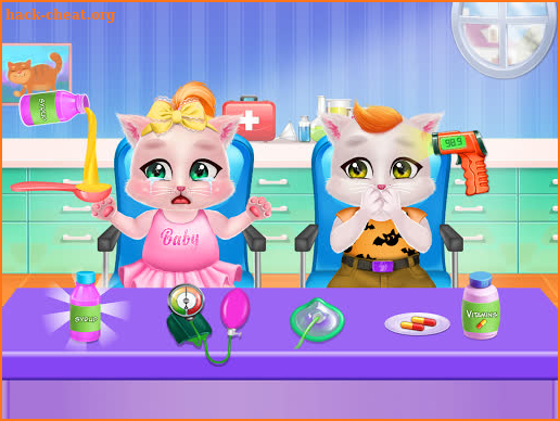 Kitty Care Twin Baby Game screenshot