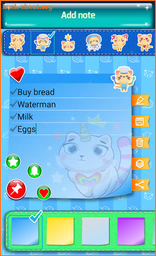 Kittycorn Notepad (with password) screenshot