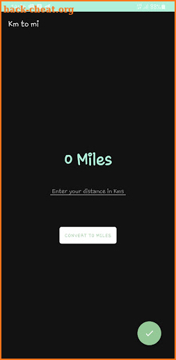 Km to mi App screenshot