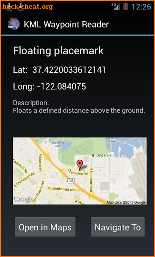 KML/KMZ Waypoint Reader Free screenshot