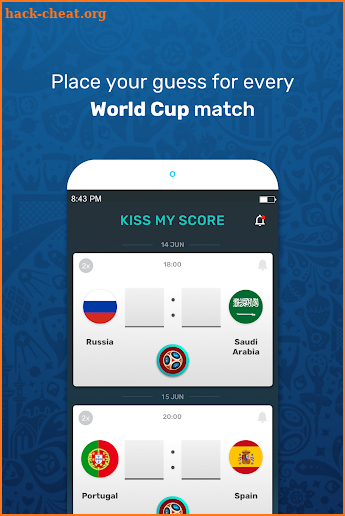 KMS World Cup 2018  - Predict scores w/ friends screenshot