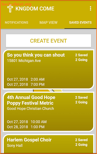 Kngdom Come: Christian HOTSPOT Event App screenshot