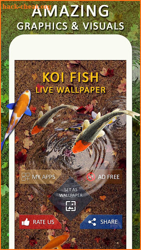 Koi Water Pond Fish Live Wallpaper: 3D Fish Garden screenshot