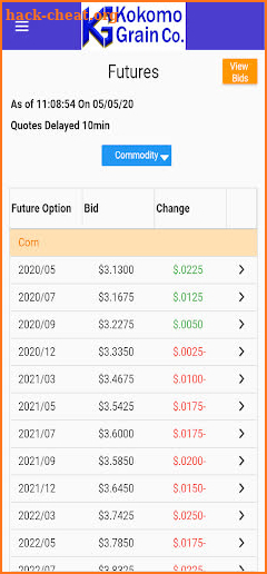 Kokomo Grain Co Grower Portal screenshot