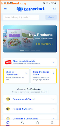 Kosherkart screenshot