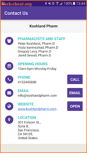 Koshland Pharm screenshot