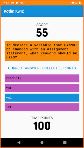 Kotlin Kwiz screenshot