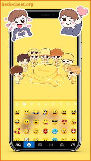 Kpop Idol Butter Keyboard Background screenshot