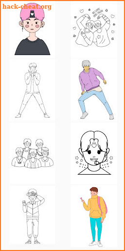 Kpop Idol Coloring Book Game screenshot