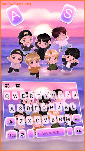 Kpop Idol Crew Keyboard Background screenshot