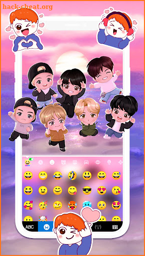 Kpop Idol Crew Keyboard Background screenshot