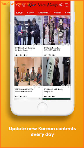 Kpop Learn Korean - Hangul Speak Korean Words bts screenshot