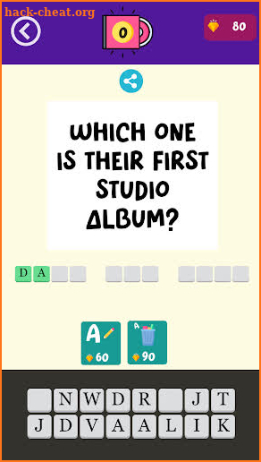 Kpop quiz screenshot