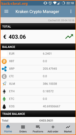 Kraken Crypto Manager screenshot