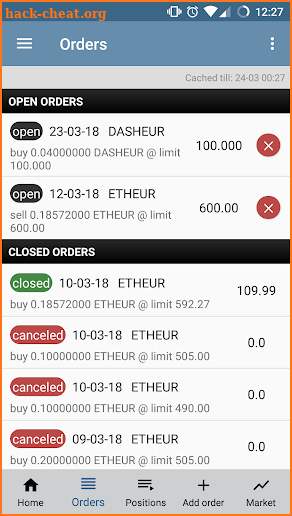 Kraken Crypto Manager screenshot