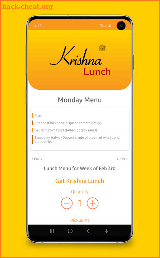 Krishna Lunch Chicago screenshot