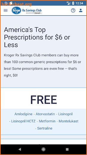 KrogerRxSC screenshot