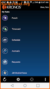 Kronos Mobile screenshot