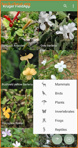 Kruger National Park FieldApp screenshot