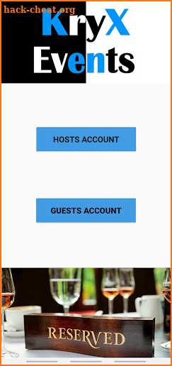 KryX Events - Create Your Own Events Registration screenshot