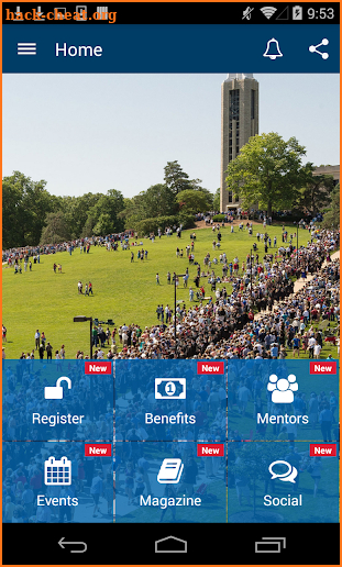 KU Alumni Association screenshot