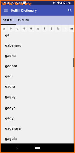 Kullilli Ngulkana Dictionary screenshot