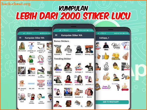 Kumpulan Sticker Lucu Keren WAStickerApps WhatsApp screenshot