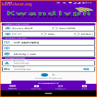 Kwandivpn screenshot