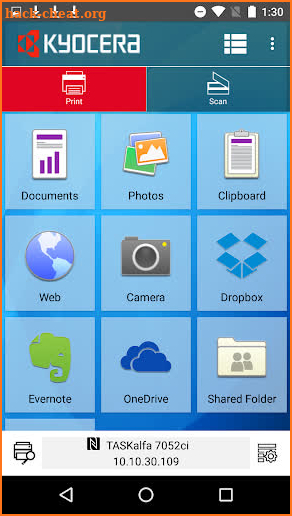 KYOCERA Mobile Print screenshot