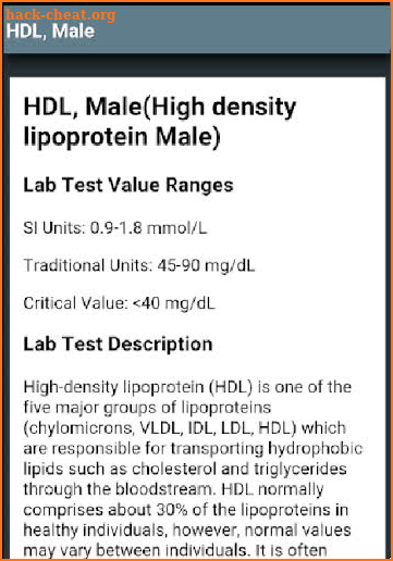 Lab Values Reference (Free) screenshot