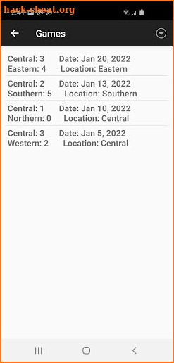 Lacrosse Statistics screenshot