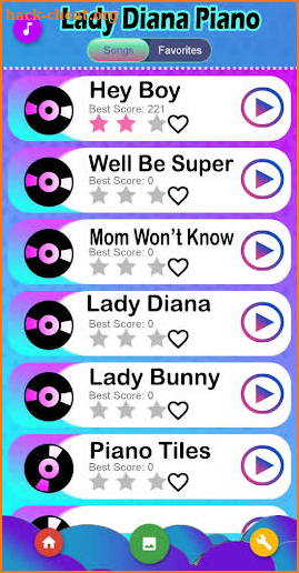 Lady Diana Piano Tiles Game screenshot