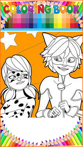 Ladybug & Cat Noir Coloring page app by fans screenshot