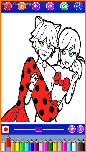 LadyBug coloring the cat screenshot