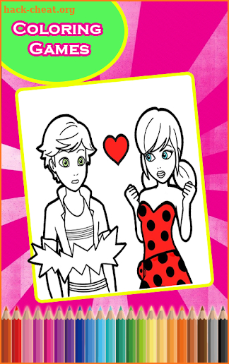 Ladybug miracul & Cat Noir Coloring Game screenshot