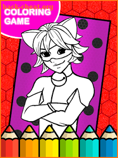 Ladybug Superhero Coloring Game screenshot