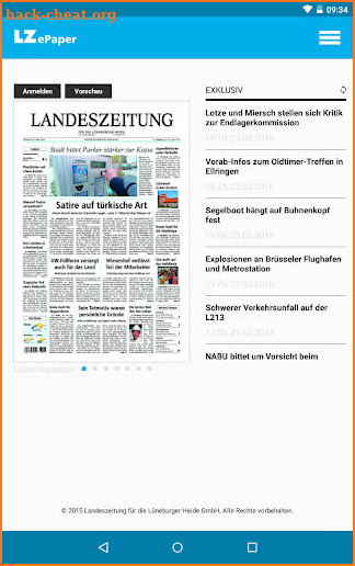 Landeszeitung screenshot