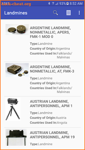 Landmines App screenshot