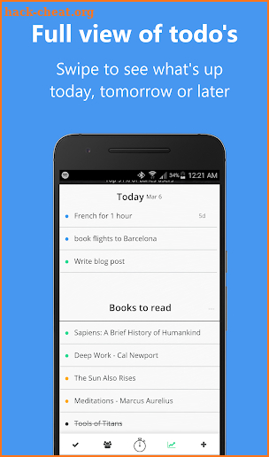 Lanes: Todo list app and timer screenshot