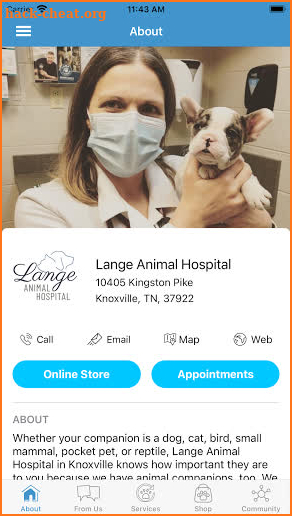 Lange Animal Hospital screenshot