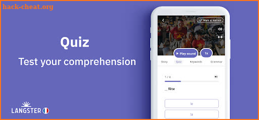 Langster: Learn French with A1-B2 Stories & News screenshot