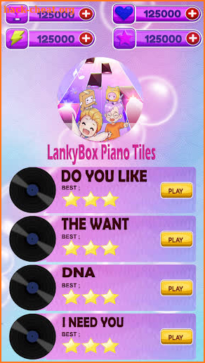 Lankybox Piano Tiles Game screenshot