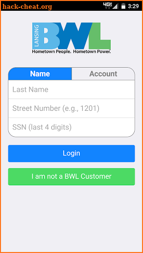 Lansing BWL Outage Center screenshot