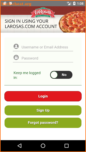 LaRosa’s Pizzeria Ordering App screenshot