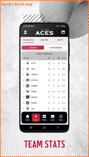 Las Vegas Aces App screenshot