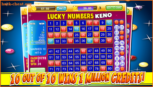 Las Vegas Keno Numbers Free screenshot