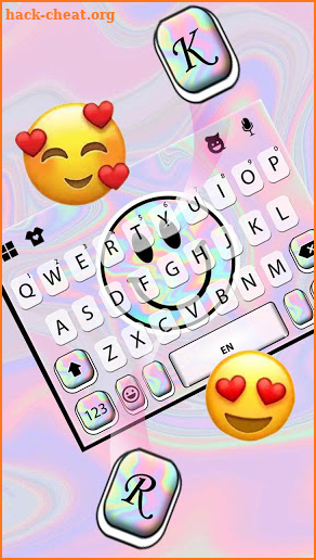 Laser Smiley Face Keyboard Theme screenshot