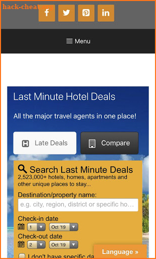 Last Minute Hotel Offers: Cheaper Hotels & Motels screenshot